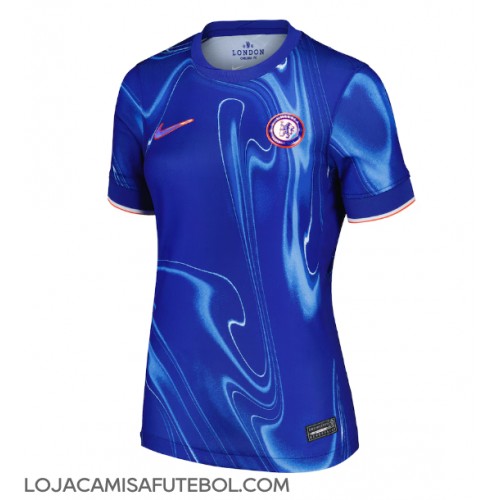 Camisa de Futebol Chelsea Equipamento Principal Mulheres 2024-25 Manga Curta